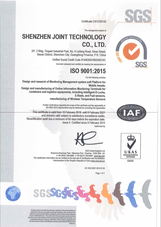 JT701T 4G GSM GPSの追跡者ロックのコールド チェーンの温度モニタリング装置 14