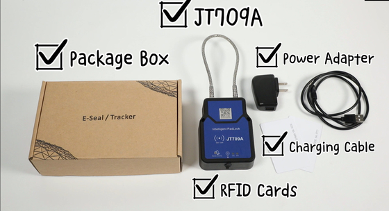JT709A Small GPS Lock Keyless Remote Control Tamper Alert For Container Door Monitoring