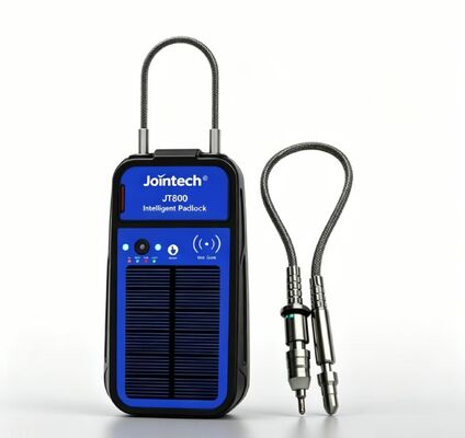 ジョインテック JT800 AI 搭載 GPS スマート南京錠 |ソーラー防水リアルタイム貨物追跡電子ロック、リモートロック解除付き